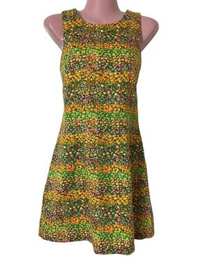 Vintage Rampage Clothing Company R-Wear Sheath Dress Junior 7 Floral Mod Go Go
